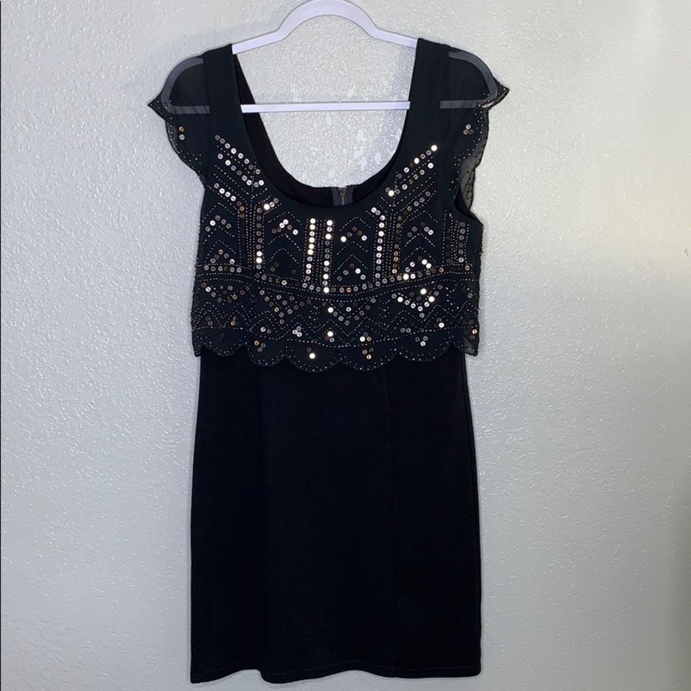 American Eagle Gray Sequin Dress, Medium - Picture 3 of 8